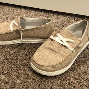 Khaki Slip On Shoes